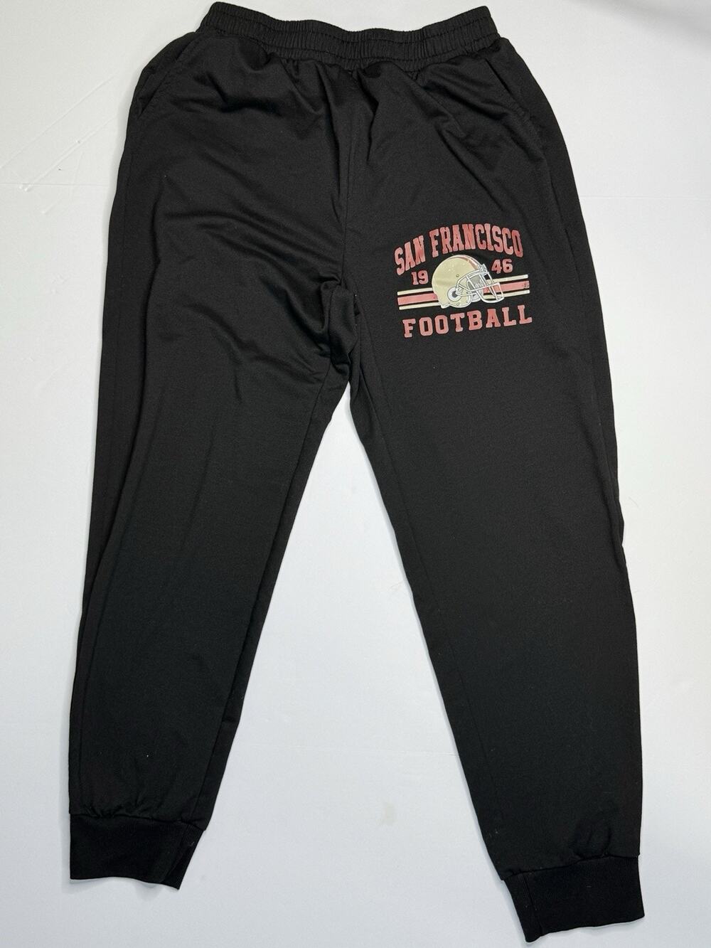 San Francisco Football 1946 Joggers Mens Large Black Helmet Graphic